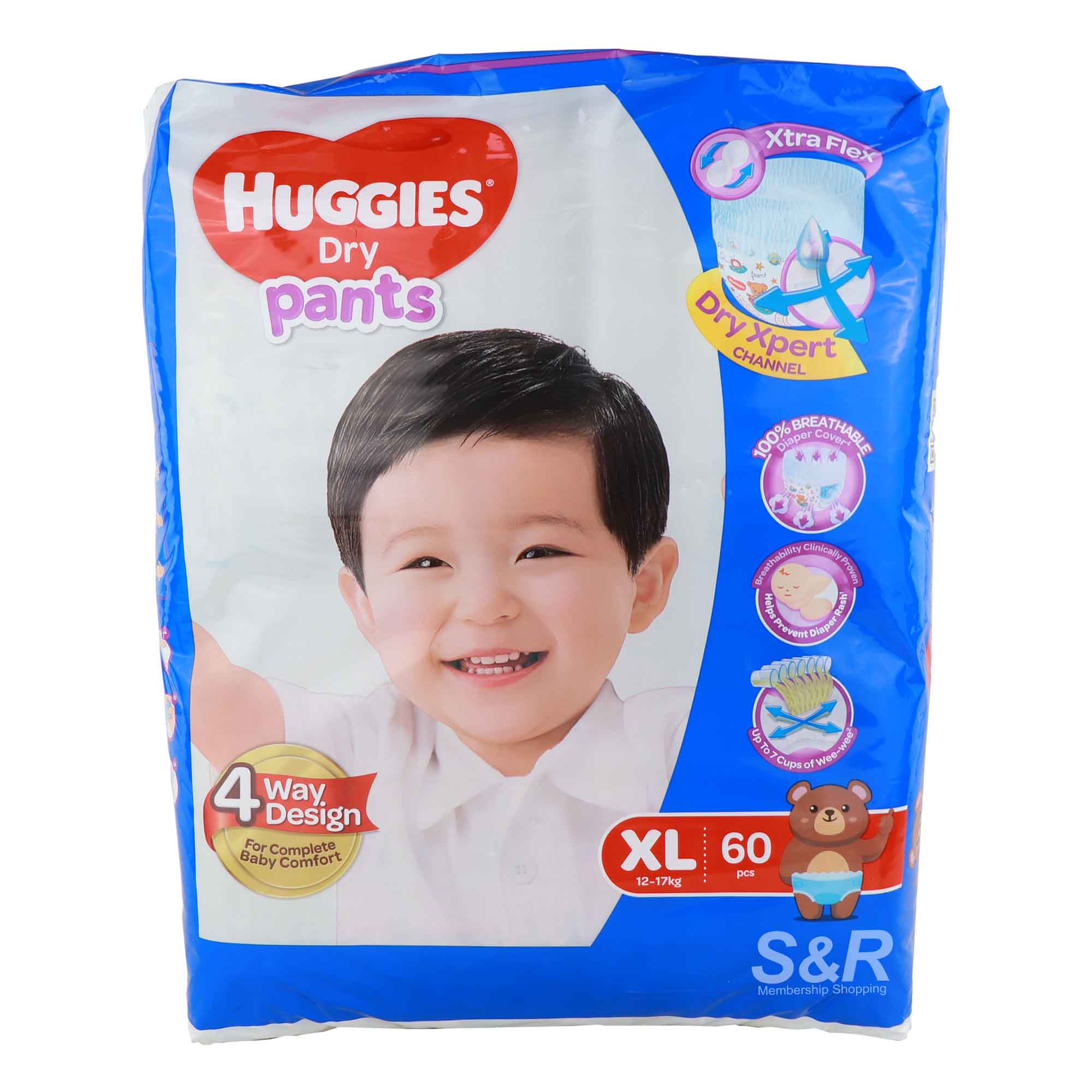 Huggies Dry Pants Extra Large 60pcs